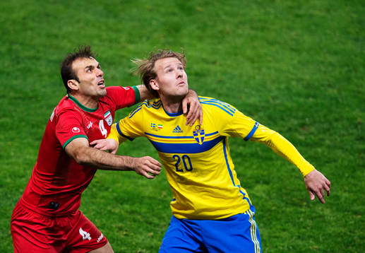 Irans Jalal Hosseini och Sveriges Ola Toivonen