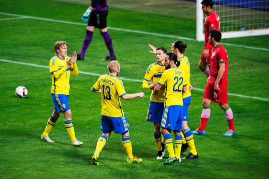 Sveriges Emil Forsberg, Anton Tinnerholm, Marcus Berg,