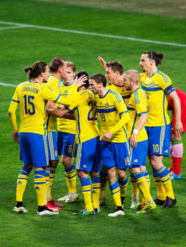 Sveriges Erik Johansson, Andreas Granqvist, Emil Forsberg,