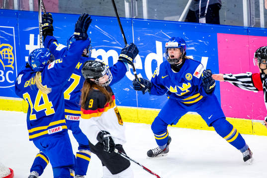 Sveriges Anna Borqvist jublar