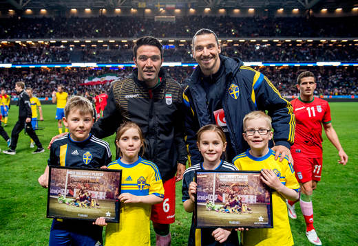 Sveriges Zlatan Ibrahimovic och Irans Javad Nekounam blev