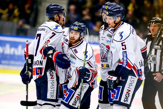 Linköpings Magnus Johansson, Mattias Bäckman och Broc