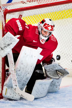 Schweiz målvakt Florence Schelling i kvartsfinalen
