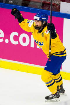 Sveriges Anna Borqvist jublar
