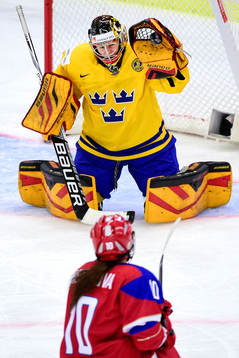 Sveriges målvakt Sara Grahn i kvartsfinalen