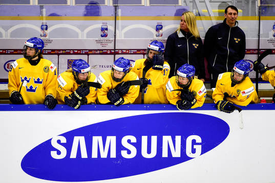Sveriges spelare deppar i båset i kvartsfinalen