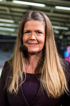 SVTs Marie Lehmann i SVTs studio