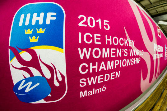 Reklam för dam-VM i ishockey