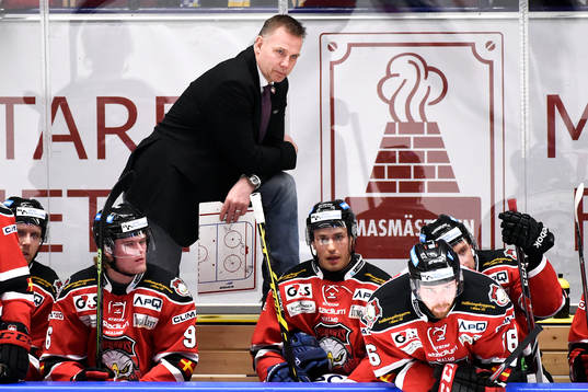 Malmö Redhawks tränare Mats Lusth deppar