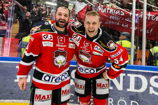 Malmös Eric Himelfarb Fabian Brunnström jublar