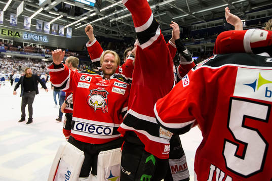 Malmö spelare jublar