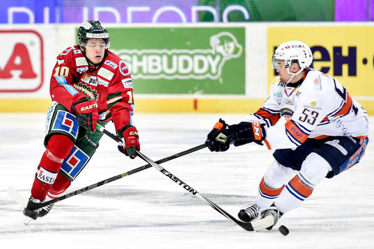 Frölundas Mattias Janmark och Växjös Eddie Larsson