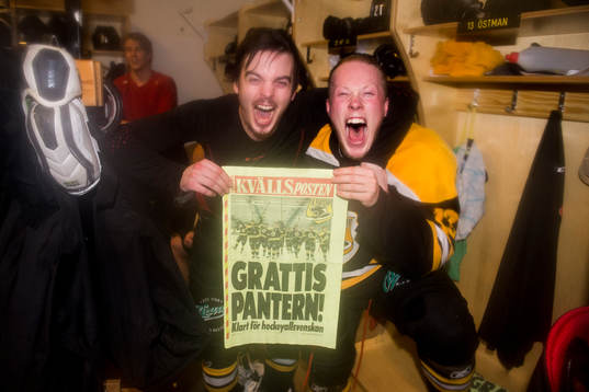 Panterns tvåmålsskytt Fredrik Hetta och Kalle Östman