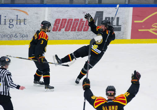 Brynäs Lucas Carlsson jublar