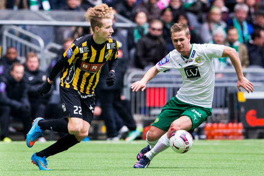 Häckens Samuel Gustafson och Hammarbys Erik Israelsson