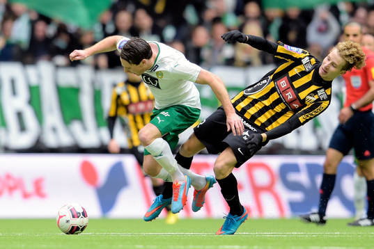 Hammarbys Johan Persson och Häckens Samuel Gustafson