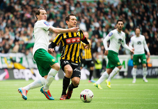 Hammarbys Johan Persson och Häckens Martin Ericsson