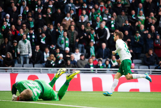 Hammarbys Måns Söderqvist jublar