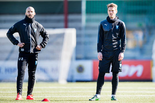 Malmö FFs Guillermo Molins och Markus Rosenberg