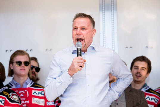 Malmö Redhawks tränare Mats Lusth när Malmö Redhawks