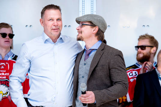 Malmö Redhawks tränare Mats Lusth och assisterande