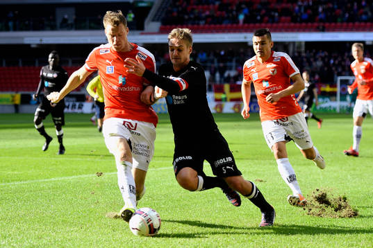 Kalmars Marcus Nilsson och Helsingborgs Johan Mårtensson