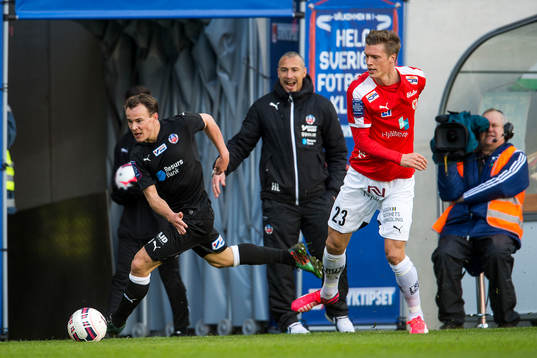 Helsingborgs Anton Wede och Kalmars Viktor Elm samt