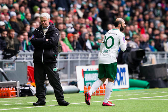 Hammarbys tränare Nanne Bergstrand och Kennedy Bakircioglu