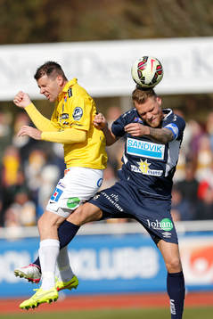 Falkenbergs Stefan Rodevåg och Gefles David Fällman i