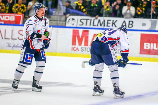 Linköpings Magnus Johansson och Jakub Vrana deppar