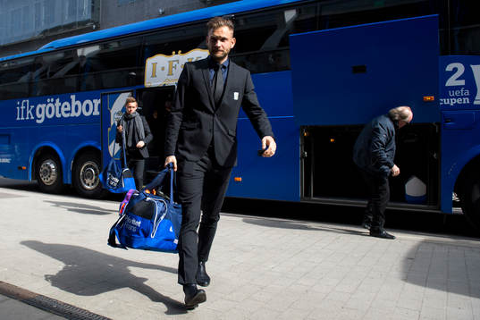 IFK Göteborgs Jakob Ankersen och målvakt John Alvbåge