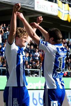 IFK Göteborgs Thomas Rogne firar