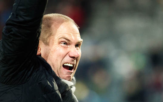 Elfsborgs manager Magnus Haglund jublar