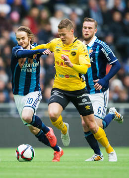 Djurgårdens Daniel Berntsen och Aleksander Faltsetas