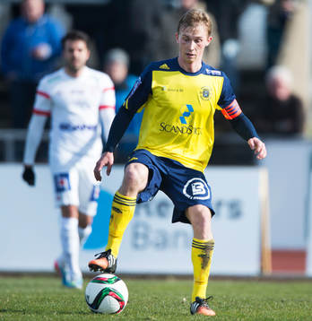 Ängelholms Albin Nilsson i matchen i Superettan mellan