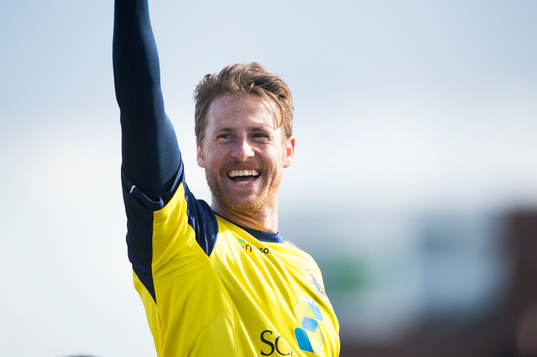 Ängelholms Björn Westerblad i matchen i Superettan mellan