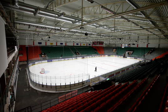 Stora Hallen strax innan SM-finalen för J20 i
