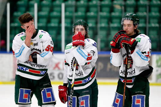 Frölundas Pierre Engvall, David Stenbacka och Erik Borg