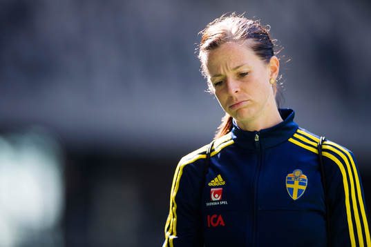 under en träning med det svenska landslaget