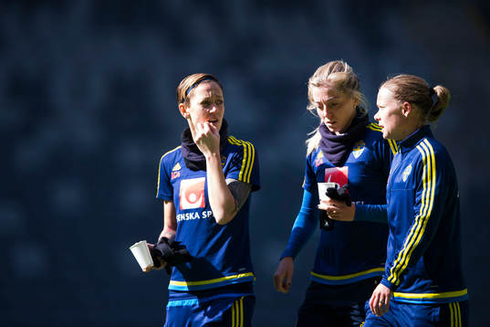 Sveriges Therese Sjögran, Linda Sembrant och Sara Thunebro