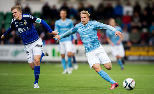 Sundsvalls Joakim Nilsson och Malmö FFs Oscar Lewicki