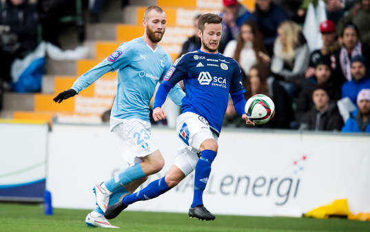 Malmö FFs Jo Inge Berget och Sundsvalls Robert Lundström