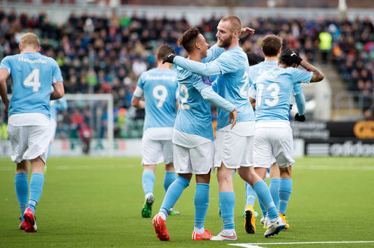 Malmö FFs Tobias Sana och Jo Inge Berget