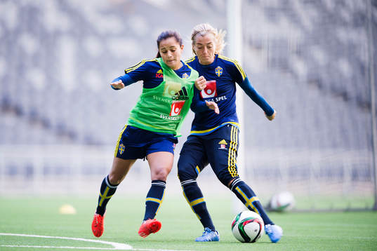 Sveriges Malin Diaz och Linda Sembrant
