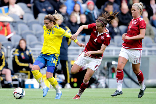 Sveriges Hanna Folkesson och Danmarks Sofie Junge Pedersen