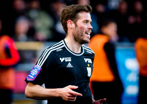 IFK Göteborgs Emil Salomonsson gör 0-1 och jublar