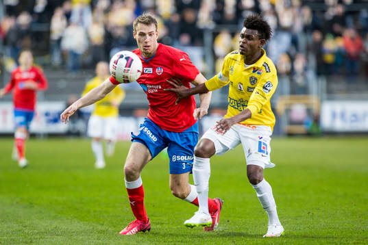 Helsingborgs Frederik Helstrup  och Falkenbergs Godsway