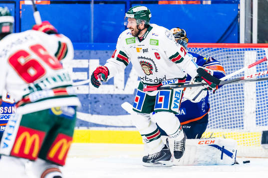Frölundas Joel Lundqvist jublar