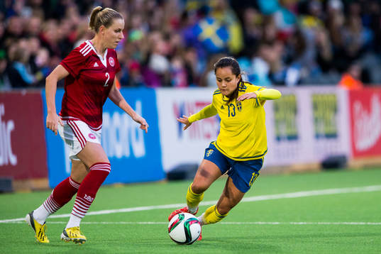 Danmarks Cecilie Sandvej och Sveriges Malin Diaz Pettersson