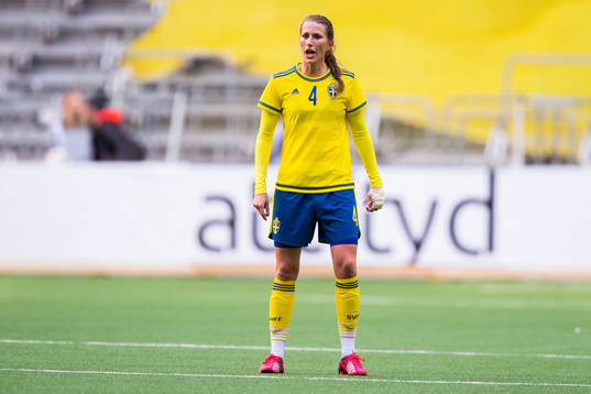 Sveriges Emma Berglund reagerar